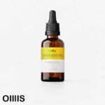 روغن آووکادو ۳۰ میلی لیتری اویلیس با لیبل زرد و نارنجی و با نوشته انگلیسی سبز و همچنین شیشه دراپر دار یا همان قطره چکان دار با پس زمینه سفید