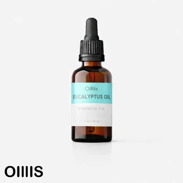 روغن اکالیپتوس ۳۰ میلی لیتری اویلیس با شیشه قطره چکانی و دراپر مشکی روی آن