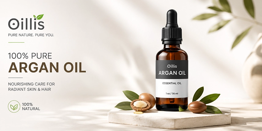 بنر تبلیغاتی روغن های 30 میلی لیتری اویلیس و دارای قطره چکان اویلیس