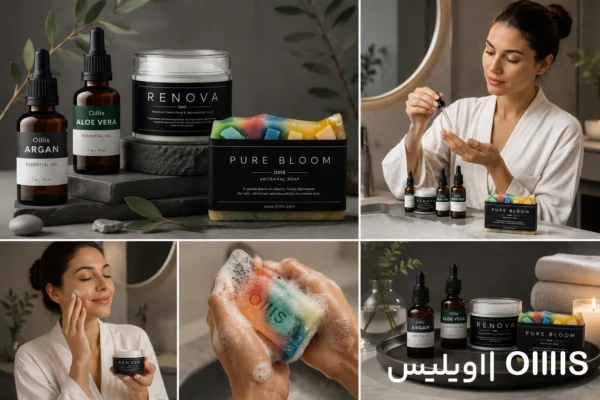 پکیج کلاژن‌ سازی و لیفت پوست یک خانم در حال استفاده از محصولات برند اویلیس می باشد